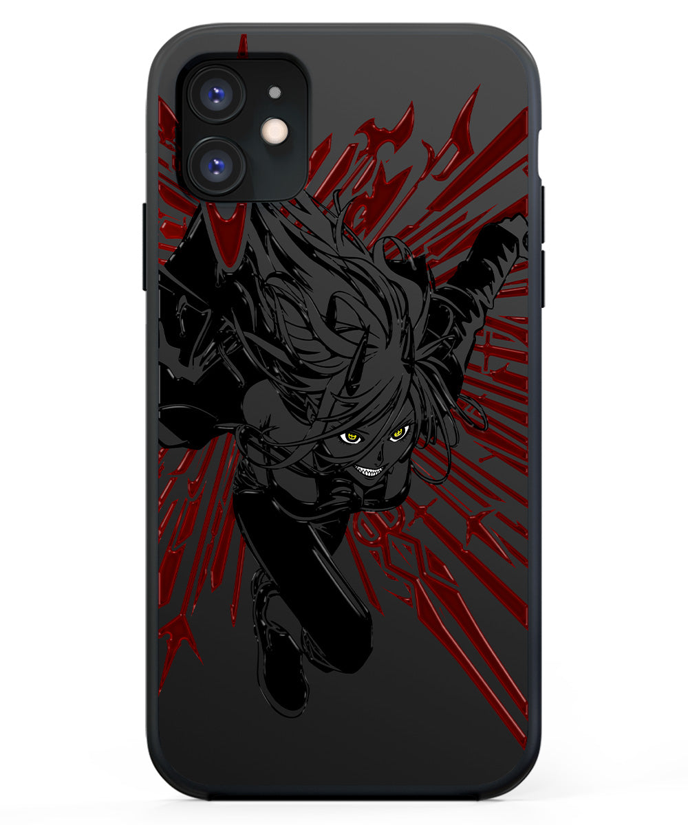 Fiend Glossy Black Chainsaw Man Phone Case Anime Cases
