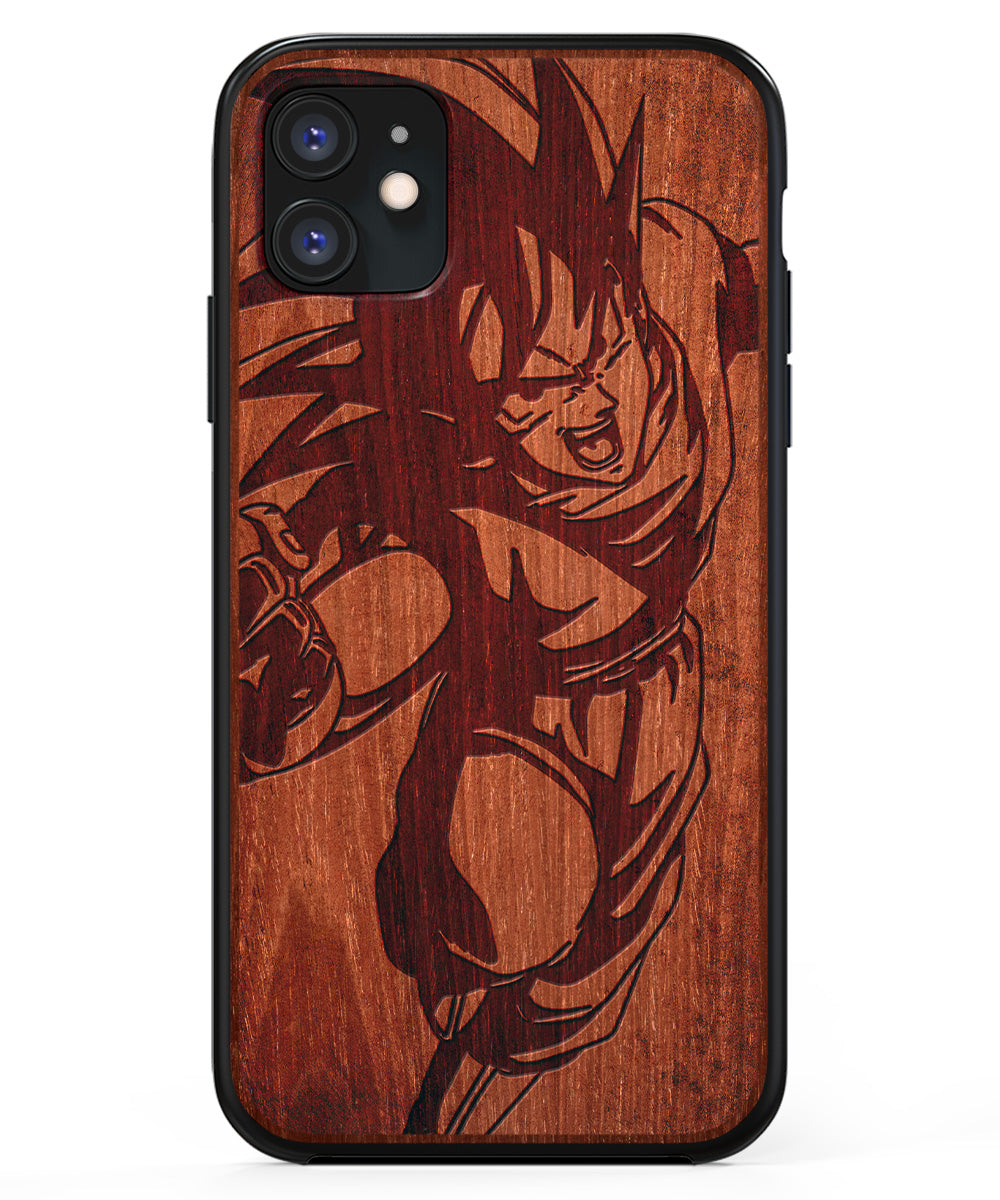 Son Goku - Engraved Wood Phone Case Son Goku - Engraved Wood Phone Case