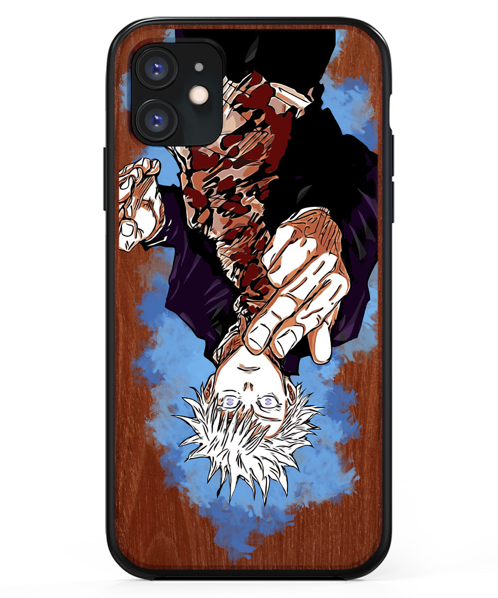Limitless - Real Wood & Ink Phone Case - Jujutsu Kaisen Anime Case Limitless - Real Wood & Ink Phone Case - Jujutsu Kaisen Anime Case