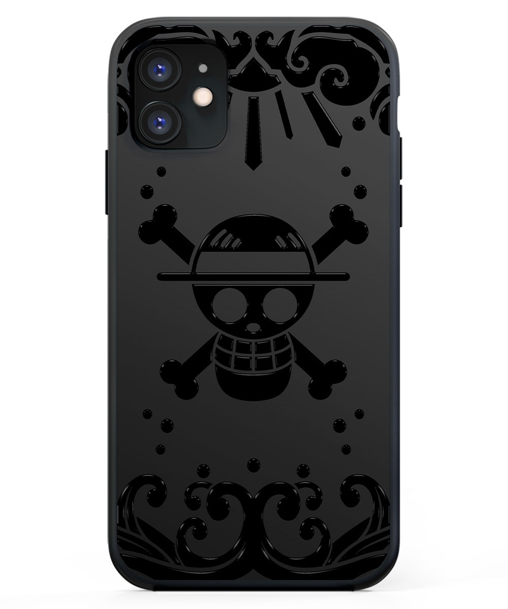 Mugiwara - Glossy Black One Piece Phone Case - Anime Cases Mugiwara - Glossy Black One Piece Phone Case - Anime Cases