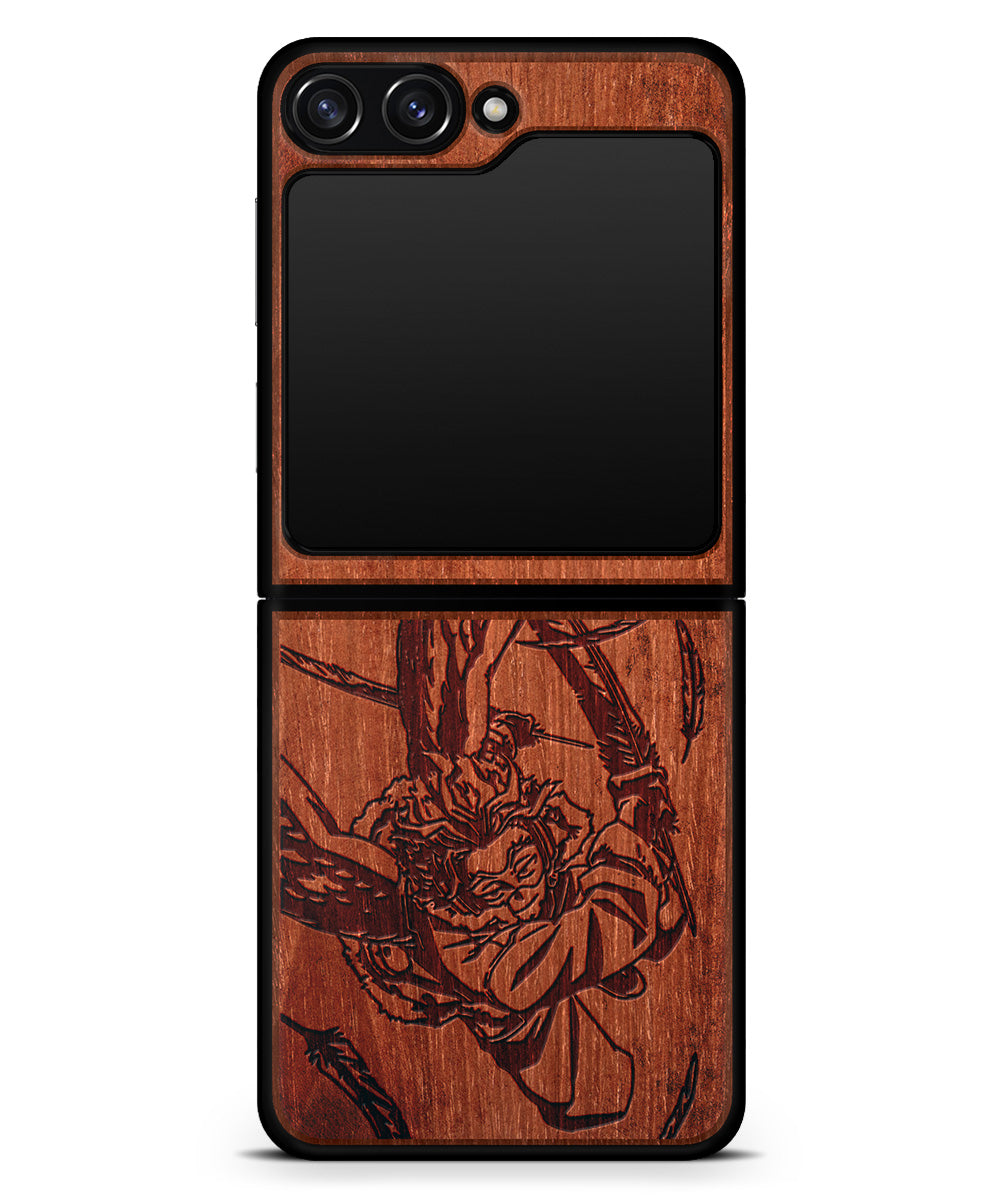 Hawks Engraved Wood Case My Hero Academia Anime Case