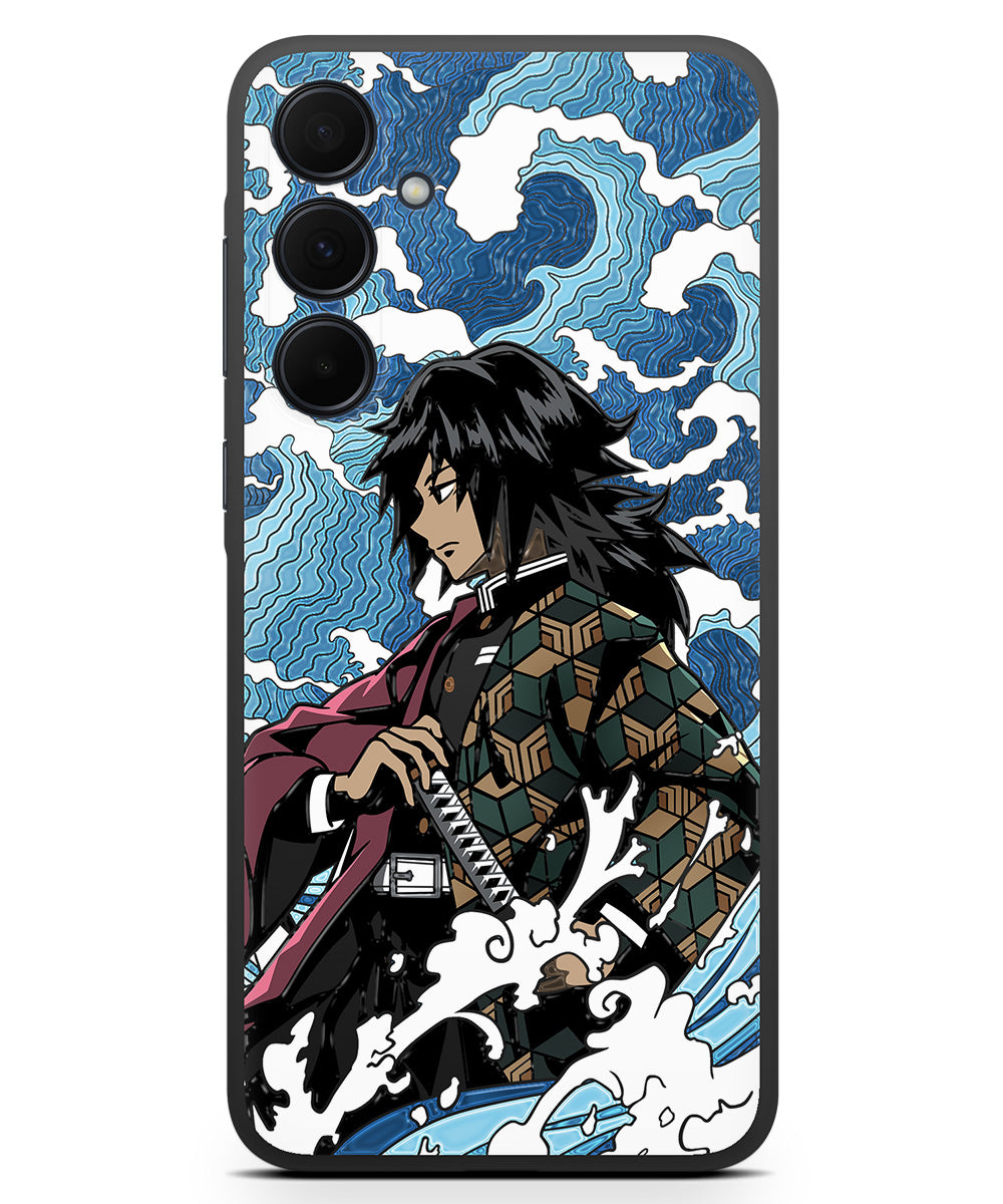 Tomioka Glossy Black Phone Case Demon Slayer Anime Case