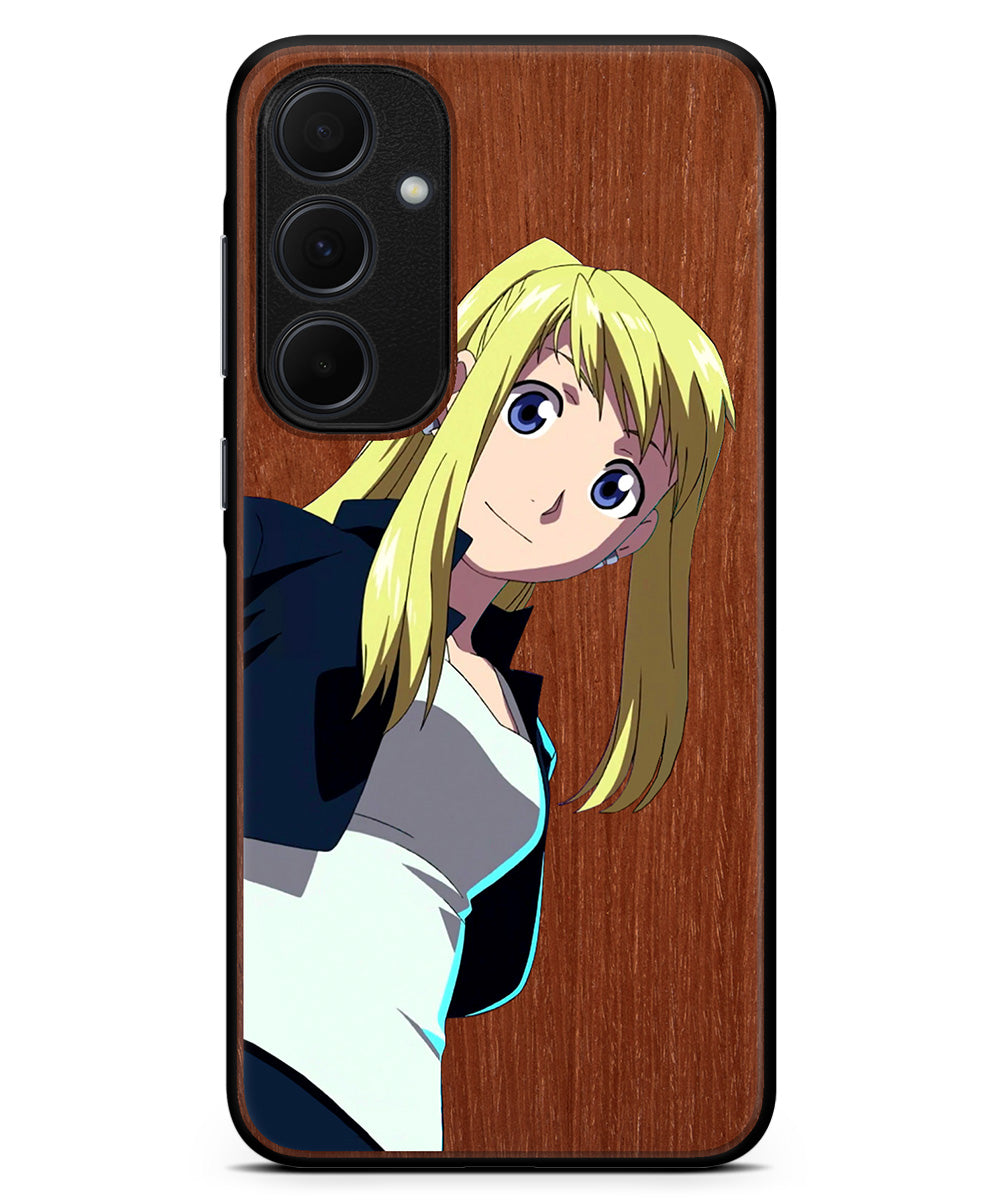 Winry Real Wood Ink Phone Case Fullmetal Alchemist Anime Case