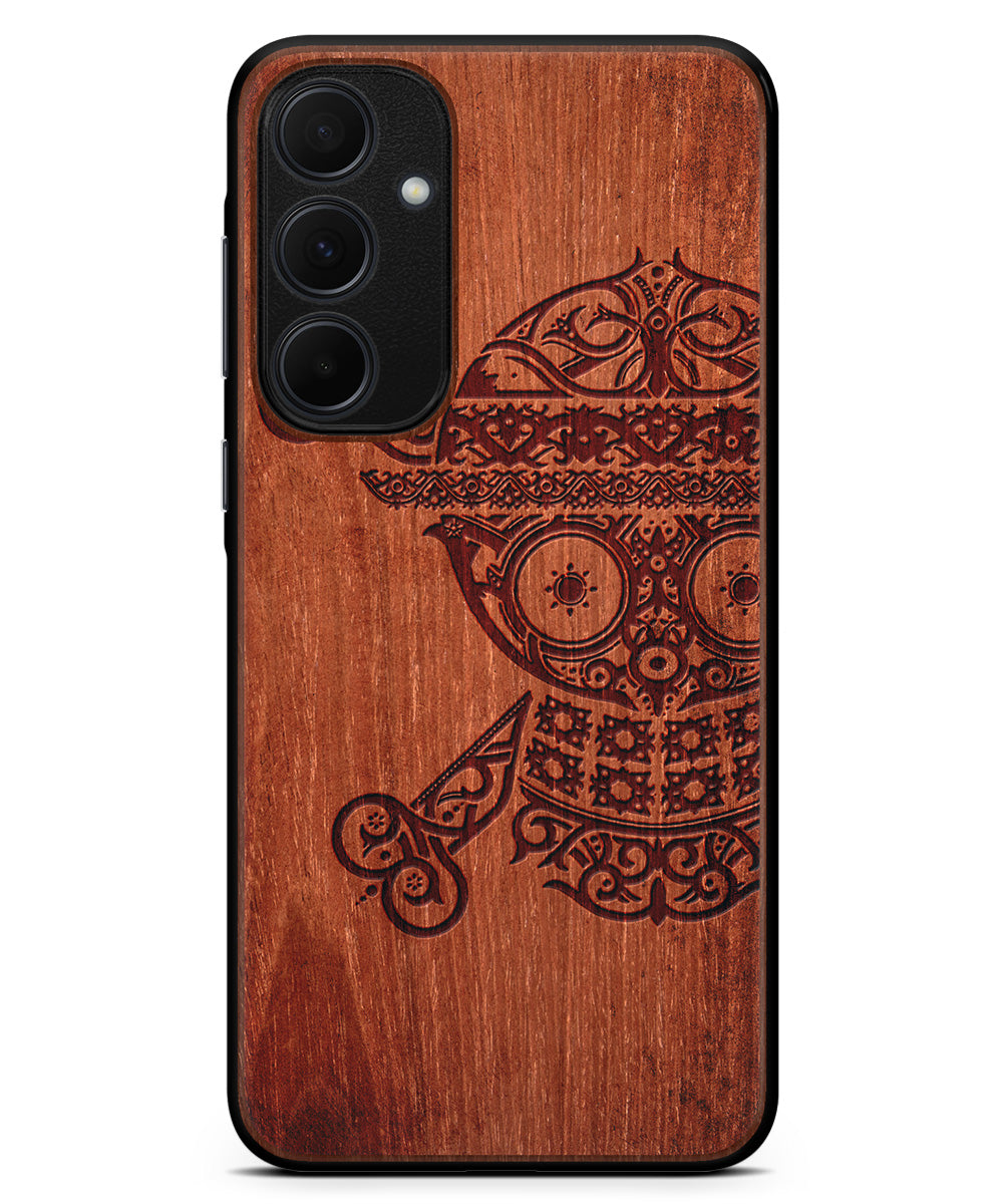 Straw Hat - Engraved Wood Phone Case - One Piece Anime Case Straw Hat - Engraved Wood Phone Case - One Piece Anime Case