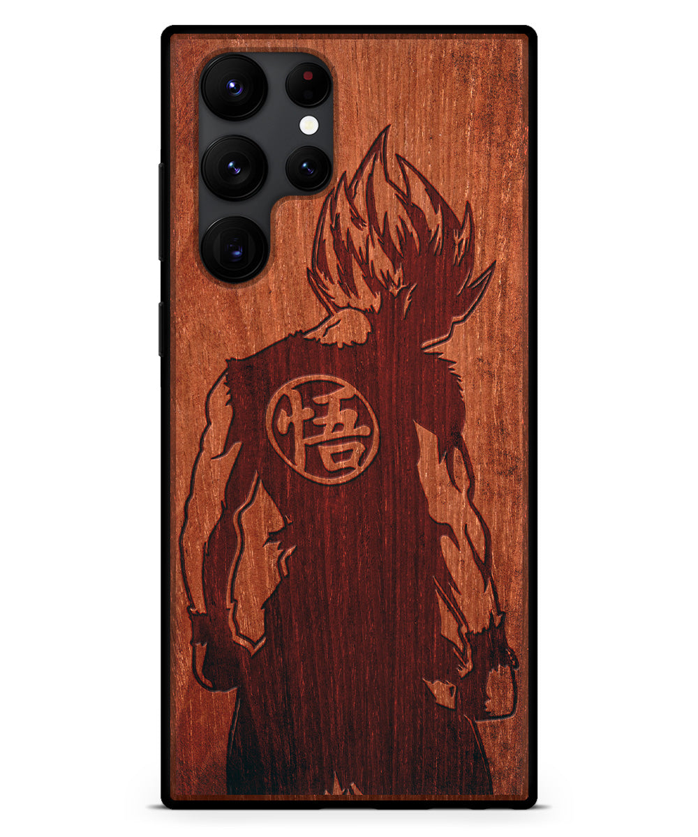 Warrior - Engraved Wood Phone Case - Dragon Ball Anime Case Warrior - Engraved Wood Phone Case - Dragon Ball Anime Case
